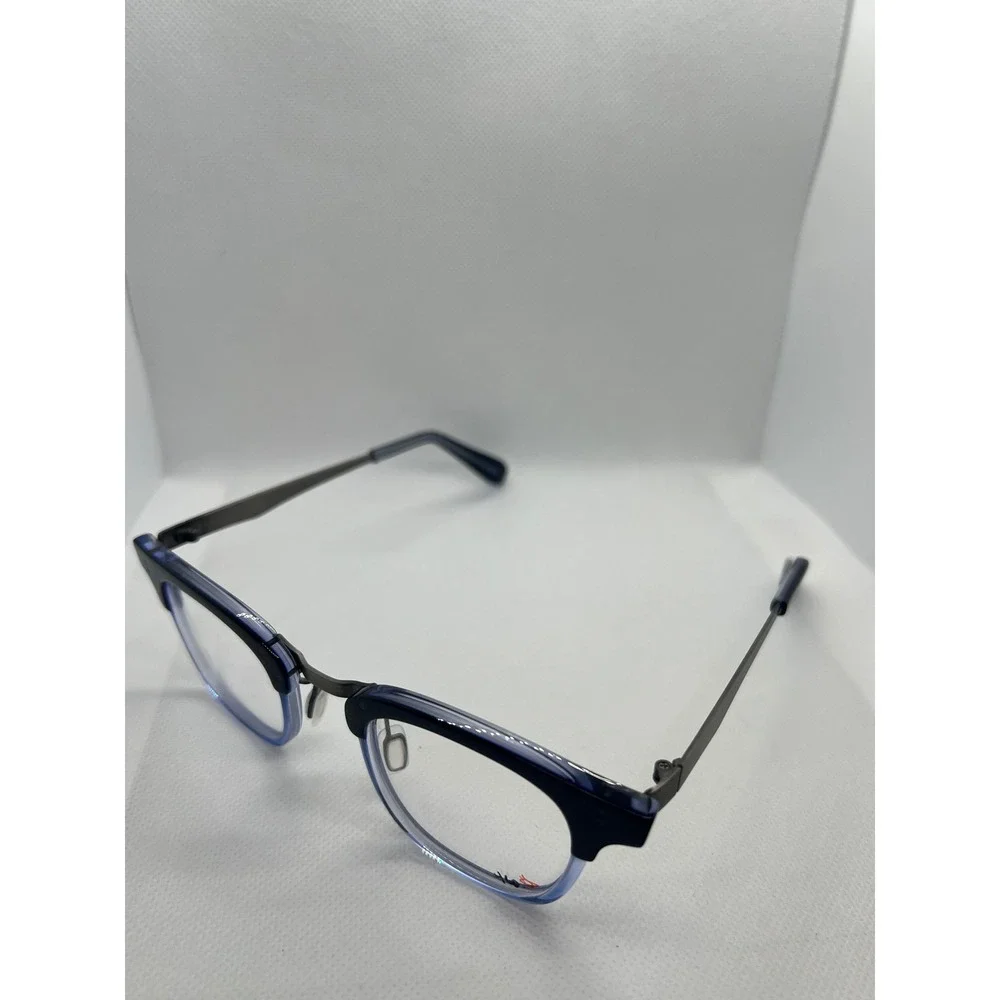 Say Oh A‎ Steel C02 Eyeglasses Frames Blue Black Designer Fashion Glasses